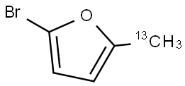 2-bromo-5-(methyl-13C)furan 结构式