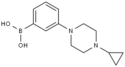 3-(4-环丙基-1-哌嗪基)苯硼酸 结构式