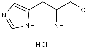 1-chloro-3-(1H-imidazol-4-yl)propan-2-amine hydrochloride 结构式