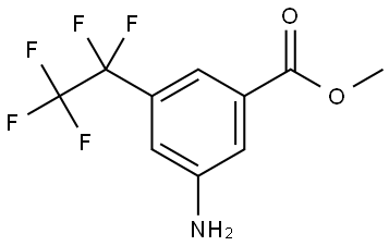 3-氨基-5-(全氟乙基)苯甲酸甲酯 结构式