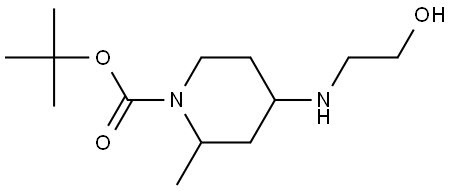 tert-butyl 4-((2-hydroxyethyl)amino)-2-methylpiperidine-1-carboxylate 结构式