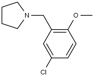 1-[(5-Chloro-2-methoxyphenyl)methyl]pyrrolidine 结构式