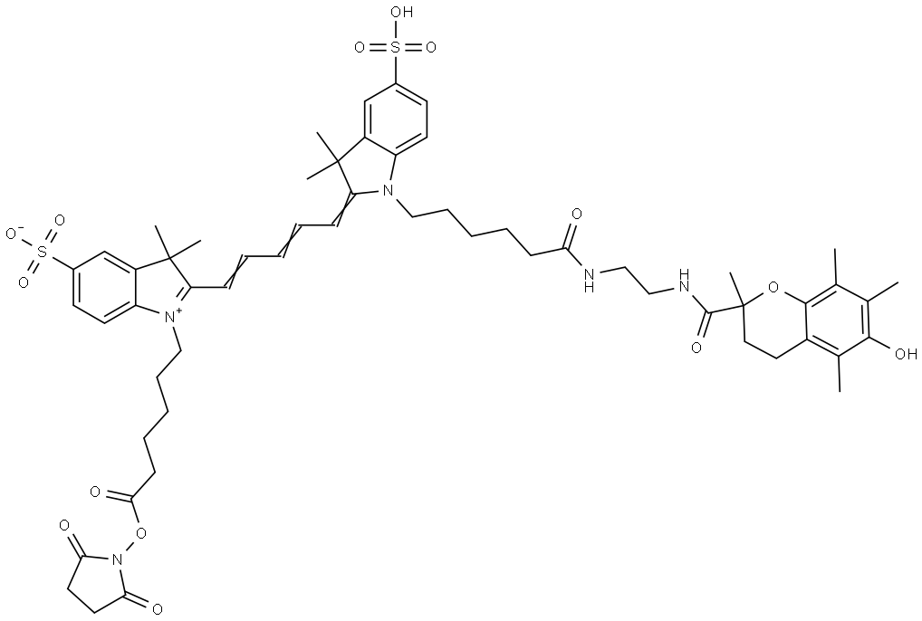 磺酸花菁染料 SUFLO CY5 TROLOX 结构式