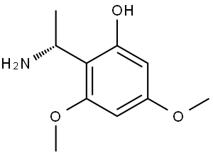 2-[(1R)-1-AMINOETHYL]-3,5-DIMETHOXYPHENOL 结构式