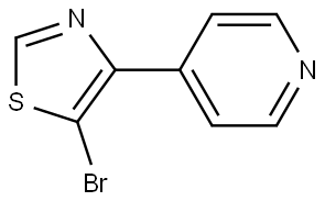 5-Bromo-4-(4-pyridyl)thiazole 结构式