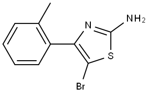 5-Bromo-4-(2-tolyl)-2-aminothiazole 结构式