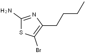 5-Bromo-4-(n-butyl)-2-aminothiazole 结构式