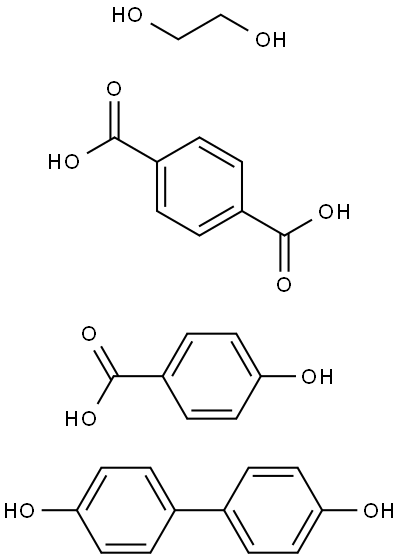 1,4-Benzenedicarboxylic acid polymer with [1,1'-biphenyl]-4,4'-diol, 1,2-ethanediol and 4-hydroxy benzoic acid 结构式