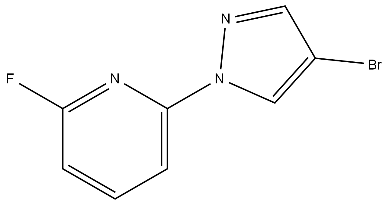 2-(4-Bromo-1H-pyrazol-1-yl)-6-fluoropyridine 结构式