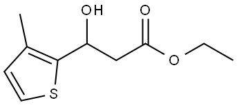 3-羟基-3-(3-甲基-2-噻吩基)丙酸乙酯 结构式