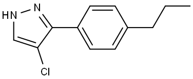 4-Chloro-3-(4-propylphenyl)-1H-pyrazole 结构式
