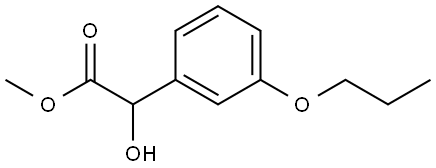 Methyl α-hydroxy-3-propoxybenzeneacetate 结构式