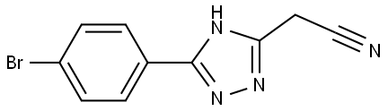 2-(5-(4-bromophenyl)-4H-1,2,4-triazol-3-yl)acetonitrile 结构式