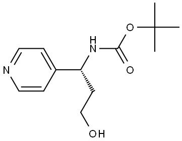 tert-butyl (R)-(3-hydroxy-1-(pyridin-4-yl)propyl)carbamate 结构式