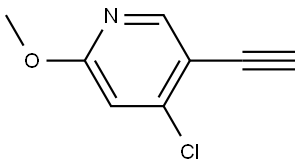 4-Chloro-5-ethynyl-2-methoxypyridine 结构式
