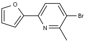 3-bromo-6-(furan-2-yl)-2-methylpyridine 结构式