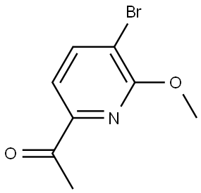 1-(5-溴-6-甲氧基吡啶-2-基)乙-1-酮 结构式