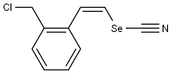 (Z)-1-(氯甲基)-2-(2-硒杂氰酰基乙烯基)苯 结构式