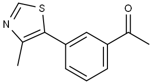 1-[3-(4-Methyl-5-thiazolyl)phenyl]ethanone 结构式