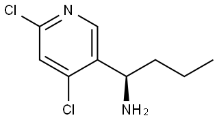 (1R)-1-(4,6-DICHLORO(3-PYRIDYL))BUTYLAMINE 结构式