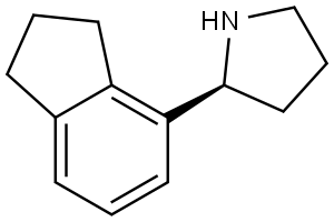 (2S)-2-(2,3-dihydro-1H-inden-4-yl)pyrrolidine 结构式