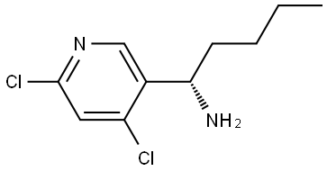 (1S)-1-(4,6-DICHLORO(3-PYRIDYL))PENTYLAMINE 结构式