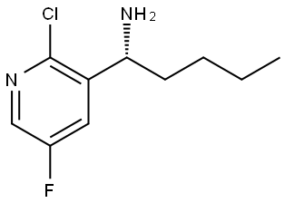 (1R)-1-(2-CHLORO-5-FLUORO(3-PYRIDYL))PENTYLAMINE 结构式