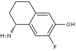 (R)-5-amino-3-fluoro-5,6,7,8-tetrahydronaphthalen-2-ol 结构式