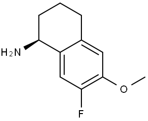 (S)-7-Fluoro-1,2,3,4-tetrahydro-6-methoxy-1-naphthalenamine 结构式