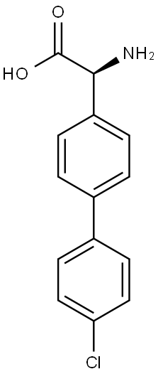 (2S)-2-AMINO-2-(4'-CHLORO-[1,1'-BIPHENYL]-4-YL)ACETIC ACID 结构式