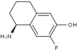 (S)-5-amino-3-fluoro-5,6,7,8-tetrahydronaphthalen-2-ol 结构式