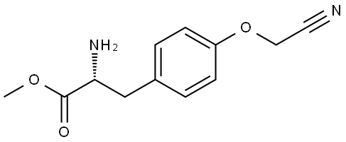 methyl (2R)-2-amino-3-[4-(cyanomethoxy)phenyl]propanoate 结构式