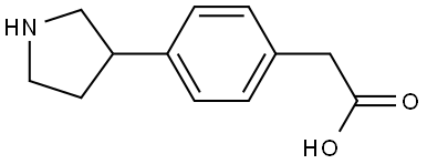 2-[4-(pyrrolidin-3-yl)phenyl]acetic acid 结构式