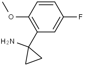 1-(5-氟-2-甲氧基苯基)环丙烷胺 结构式
