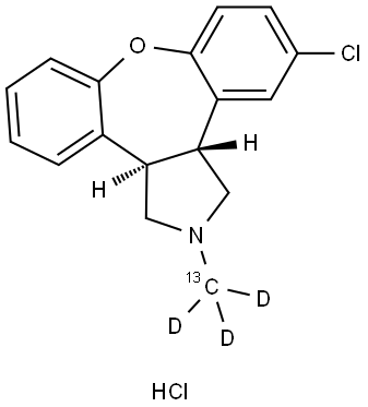 Asenapine-13C-D3 hydrochloride 结构式