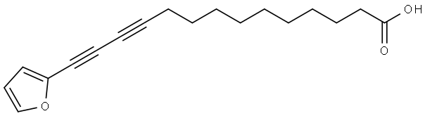 14-(furan-2-yl) tetradeca-11,13-diynoic acid 结构式