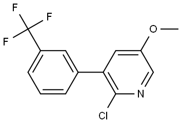 2-Chloro-5-methoxy-3-[3-(trifluoromethyl)phenyl]pyridine 结构式