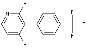 2,4-Difluoro-3-[4-(trifluoromethyl)phenyl]pyridine 结构式