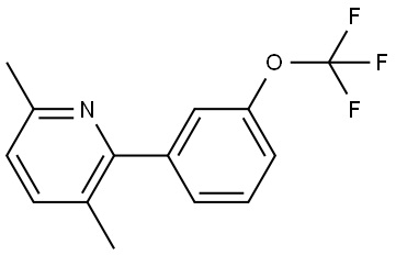 3,6-Dimethyl-2-[3-(trifluoromethoxy)phenyl]pyridine 结构式