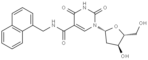 α-[(1-Naphthalenylmethyl)amino]-α-oxothymidine 结构式