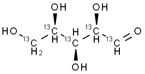 D-[13C5]Xylose 结构式