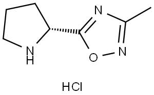 (R)-3-甲基-5-(吡咯烷-2-基)-1,2,4-恶二唑盐酸盐 结构式