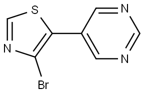4-Bromo-5-(5-pyrimidyl)thiazole 结构式