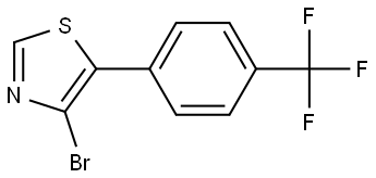 4-Bromo-5-(4-trifluoromethylphenyl)thiazole 结构式
