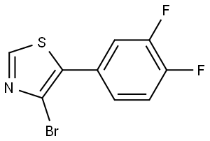 4-Bromo-5-(3,4-difluorophenyl)thiazole 结构式