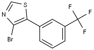 4-Bromo-5-(3-trifluoromethylphenyl)thiazole 结构式