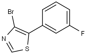 4-Bromo-5-(3-fluorophenyl)thiazole 结构式