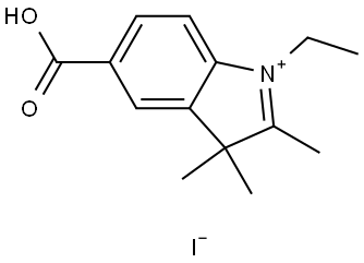 5-carboxy-1-ethyl-2,3,3-trimethyl-3H-indol-1-ium iodide 结构式