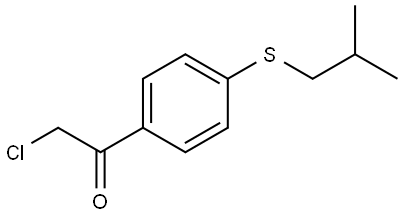 2-Chloro-1-[4-[(2-methylpropyl)thio]phenyl]ethanone 结构式