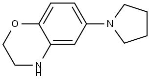 6-(pyrrolidin-1-yl)-3,4-dihydro-2H-benzo[b][1,4]oxazine 结构式